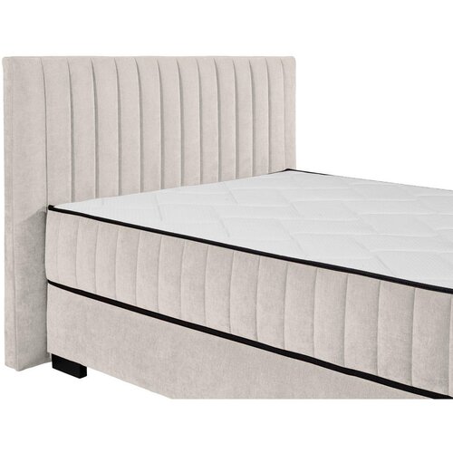 MID.YOU POSTELJA Z VZMETNICO 140 cm x 200 cm , tekstil, leseni material bež Slike