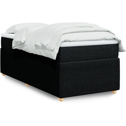 VidaXL Box spring krevet s madracem crni 80 x 200 cm od tkanine Slike