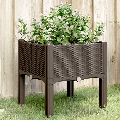  Vrtna sadilica s nogama smeđa 40 x 40 x 42 cm PP Cijene