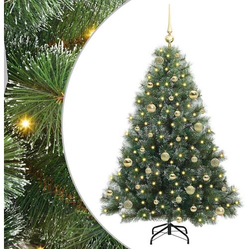 VidaXL Umjetno božićno drvce s stalakom Zelena 150 cm PE i PVC Slike