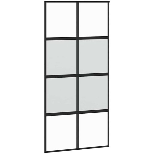 VidaXL klizna vrata s priborom 102,5x205 cm kaljeno staklo i aluminij Slike