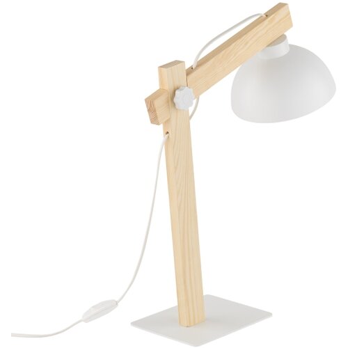  Stona lampa OSLO 1xE27/15W/230V borovina/bela Slike