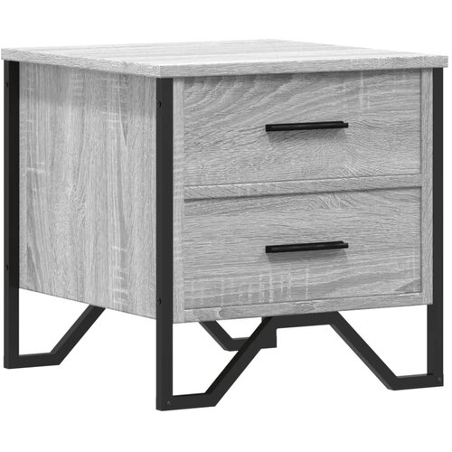 Maison Chic Nočna omarica - Nočna miza siva sonoma 40x41x40 cm inženirski les, (21688936) Slike