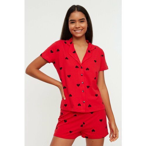 Trendyol Pajama Set - Red - Heart Slike