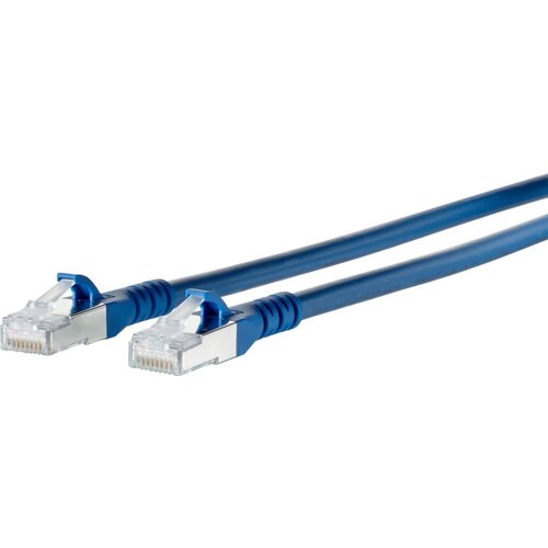 Metz Connect 1308452044-E RJ45 omrežni kabel\, Patch kabel CAT 6a S/FTP 2.00 m modra z zaščitnim zapornim zatičem 1 kos, (20421629) Cene