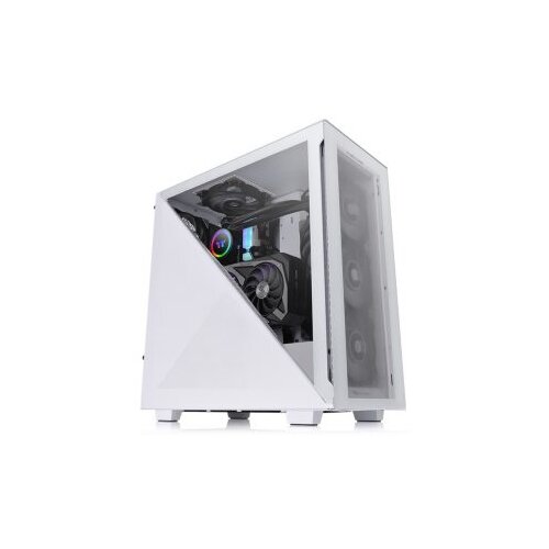 Thermaltake Divider 300 Snow Mid tower, tempered glass, 1x 120mm Turbo fan Slike