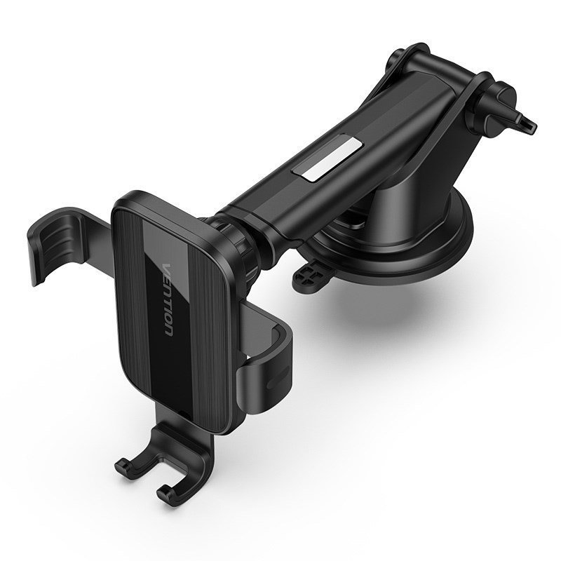 Vention Auto-Clamping Car Phone Mount With Suction Cup Black Square Type Slike