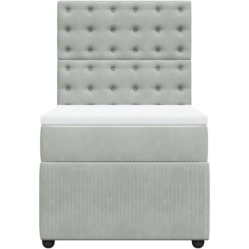 Box spring krevet s madracem svjetlosivi 100x200 cm bar&amp;scaron;unasti Slike