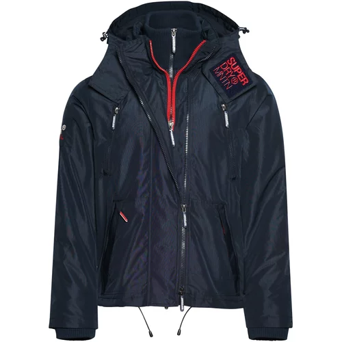 Superdry Zimska jakna 'Mountain SD' marine / ognjeno rdeča