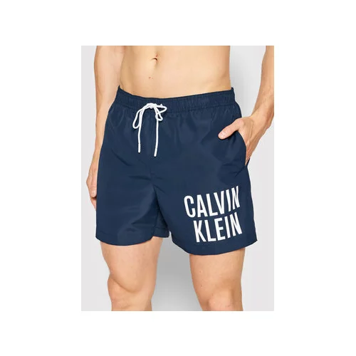 Calvin Klein Swimwear Kopalne hlače Intense Power KM0KM00701 Mornarsko modra Regular Fit