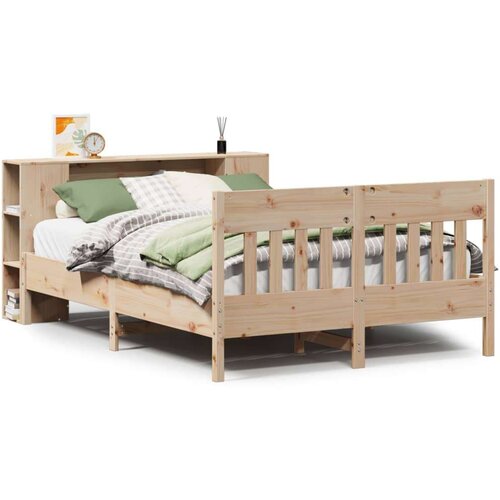 vidaXL Krevet s regalom za knjige bez madraca 120x190 cm od borovine Cene