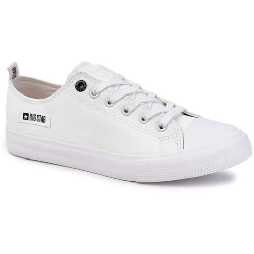 Big Star Men's Low Leather Sneakers KK174008 White Slike