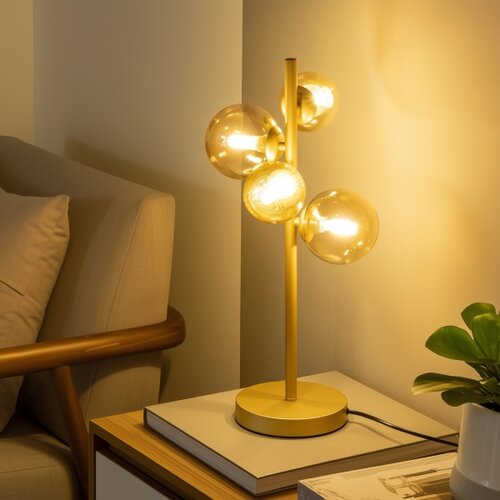 Brilagi zamensko staklo za luster, zidno svetilo i lampu mistel,milla prečnika 10 cm u zlatnoj boji Slike