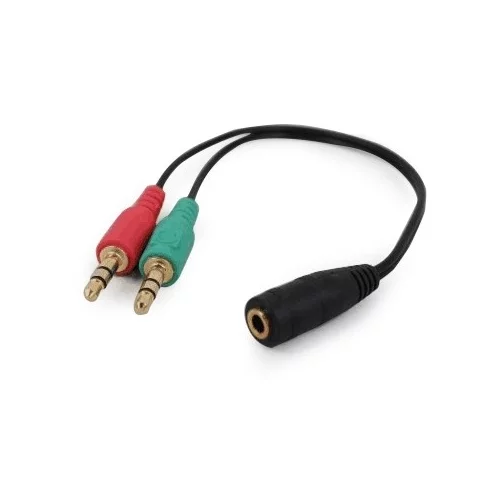 Gembird audio adapter za slušalice 2x3,5mm 3pin to 1x 3,5 mm 4pin (mic/slušalice), CCA-418