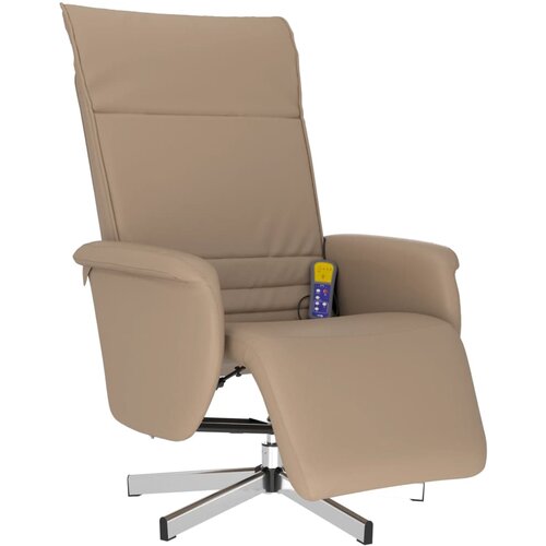 Maison Chic masažni naslanjač - Relax naslanjač z naslonom za noge kapučino barve um. usnje, (22040386) Slike