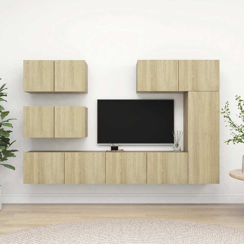  6-dijelni set TV ormarića boja hrasta sonome konstruirano drvo Slike