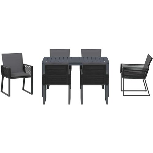  Vrtni set za objed 7 pcs Antracit poliratan Slike