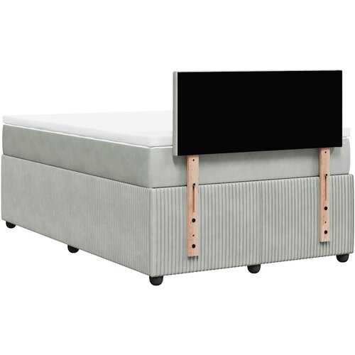 Box spring krevet s madracem svjetlosivi 120x200 cm bar&amp;scaron;unasti Slike
