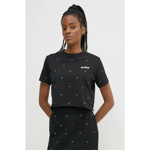 Guess Pamučna majica SKYLAR za žene, boja: crna, V4GI08 JA914