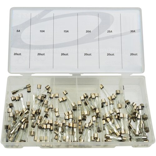 Geko Set steklenih varovalk 120 kos 5-30A, (20378200) Cene