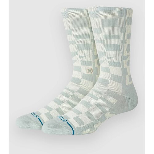 Stance Wave Check Crew Socks paleblue Cene