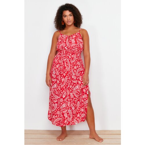 Trendyol Curve Multi Color Patterned Woven Beach Dress Cene