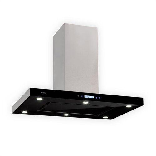 Klarstein Valeria, otočna kuhinjska napa, 90 cm, usisna snaga 650 m³/h, touchscreen, LED, staklo, nehrđajući čelik Cijene