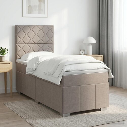  Boxspring krevet s madracem Sivosmeđa 100 x 200 cm Tkanina Cijene