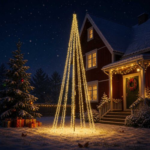  LED božićno drvce 385 cm 2460 LED lampica Topla bijela Čelik Cijene