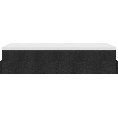 VidaXL otomanski okvir kreveta s madraca crni 90x200cm od tkanine Slike