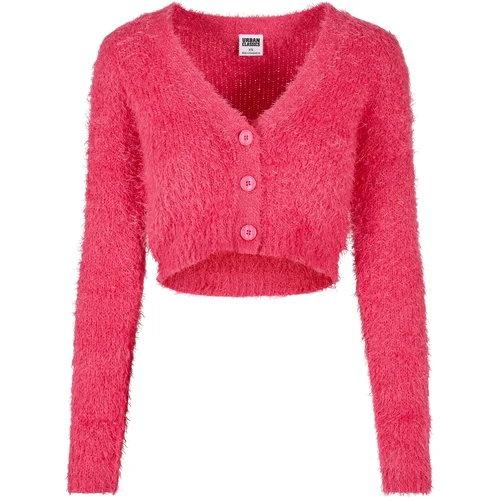 UC Ladies Ladies Cropped Feather Cardigan Hibiskus pink