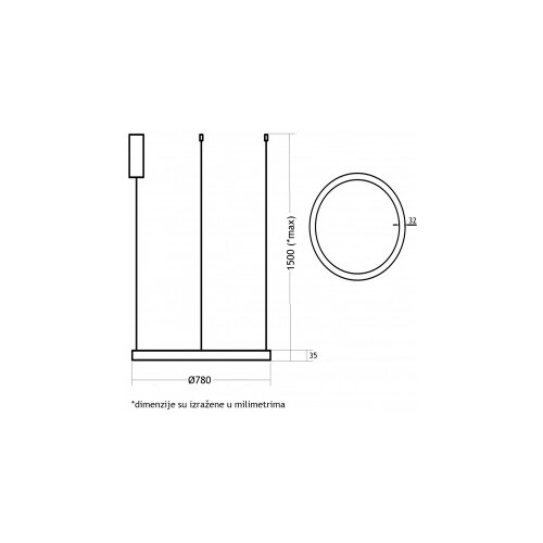  Visilica Vesta 366 LED 60W 3000K Crna 201537 Slike