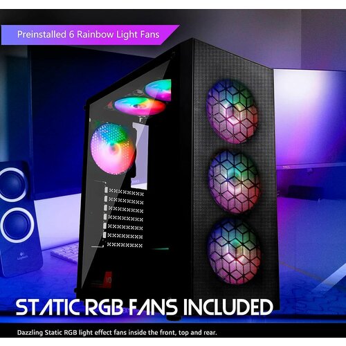 Raidmax kućište X921 (4xStatic RGB fans, 3 in front, 1 in rear), w/650XT PSU Slike