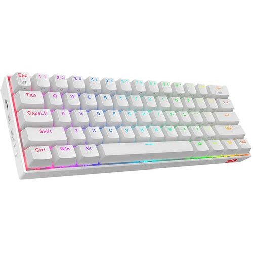 Redragon KEYBOARD - DRACONIC K530RGB PRO BT/WIRED MECHANICAL WHITE RED SWITCH Slike