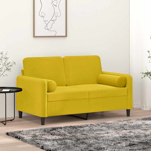  Ukrasni jastuci 2 kom žute &amp;Oslash; 15 x 50 cm bar&amp;scaron;unasti Slike