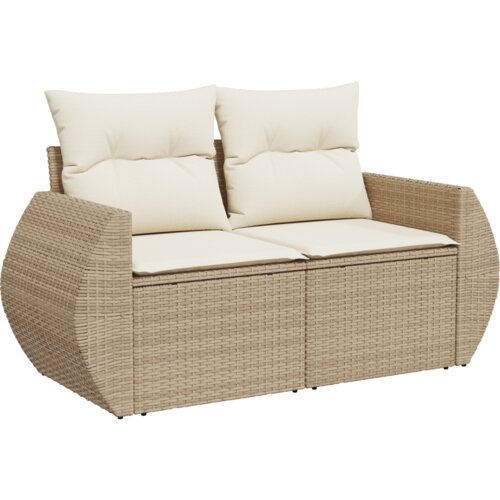 vidaXL Vrtna sedežna garnitura 8 pcs bež in krem 80 x 80 x 71 cm Cene