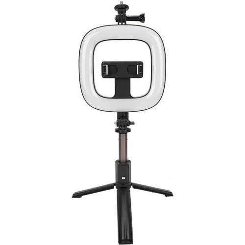 Evelatus CP X1 LED 16 cm polnilna lučka za selfije z daljinskim upravljalnikom BT in ročajem + talno stojalo 20&amp;ndash;90 cm + držalo za telefon, (21230783) Slike