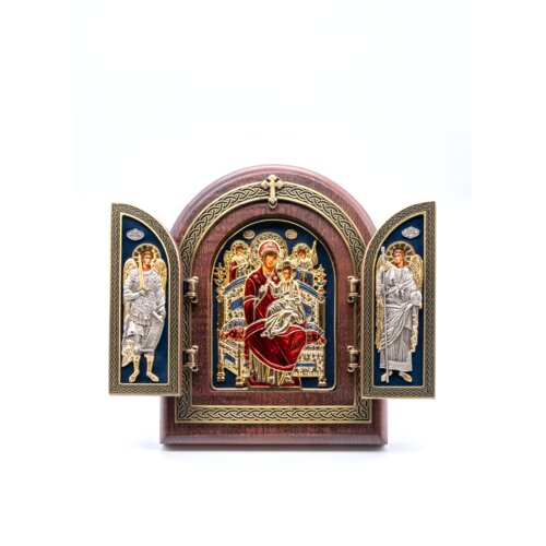  Triptih Presveta Bogorodica Svecarica, 220x255x32 mm Cene