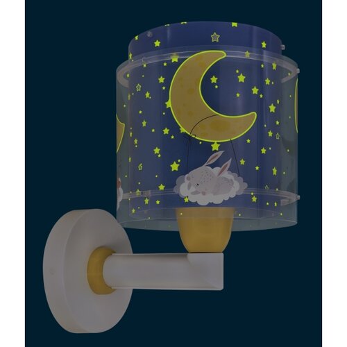 Dalber 76639 - Dečija zidna lampa MOON DREAMS 1xE27/15W/230V plava Slike