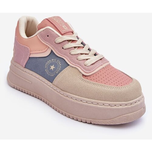 Big Star Women's sports shoes MM274233 pink-beige Slike