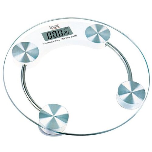 Gr&amp;uuml;nberg Victronic osobna vaga staklo okrugla, lcd display, max 180kg Slike