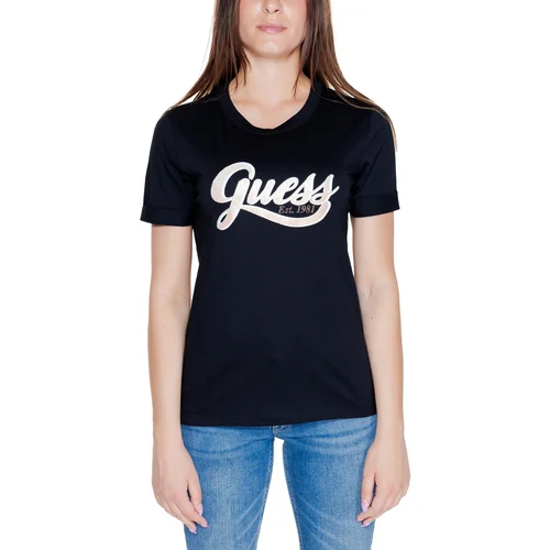 Guess SS CN GLITTERY LOGO W4YI09 JA914 Crna