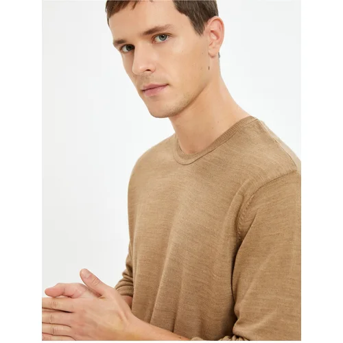 Koton Basic Knitwear Sweater Crew Neck Slim Fit Long Sleeved