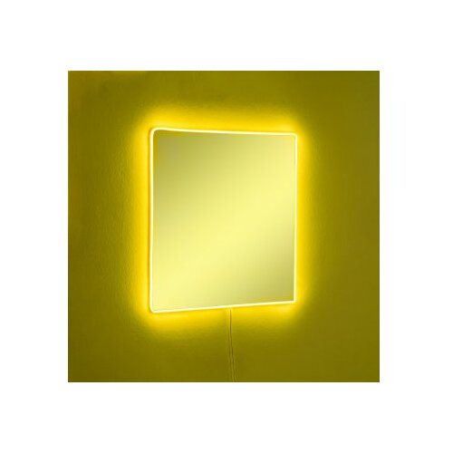 Hanah home ogledalo sa led osvetljenjem square 30x30 cm yellow Cene