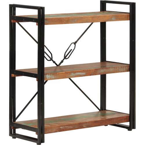  Regal za knjige s 3 razine 77x30x80cm obnovljeno drvo i željezo Cijene
