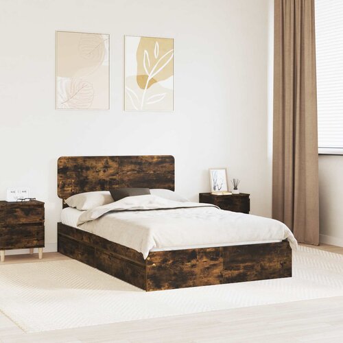  Krevet s od storage Dimljeni hrast 135 x 190 cm Cene