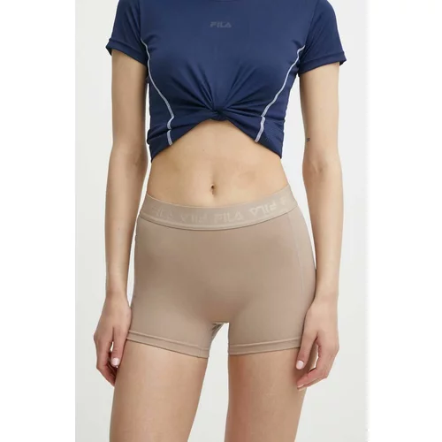 Fila Kratke hlače za trčanje Rianxo boja: smeđa, bez uzorka, srednje visoki struk, FAW0724