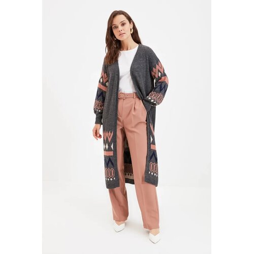 Trendyol Modest Ženski kardigan Tctaw22Th0058, Tamnosivi Cene