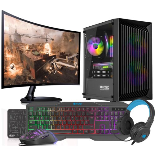 VIST RGB PC Gaming Ryzen 5 3600 - RAM 16GB - RX 6600 - SSD 1TB M.2 - 24" - W11, (21267683) Cene