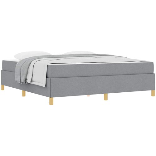  Krevetna konstrukcija Svijetlo siva 180 x 200 cm tkanina Slike
